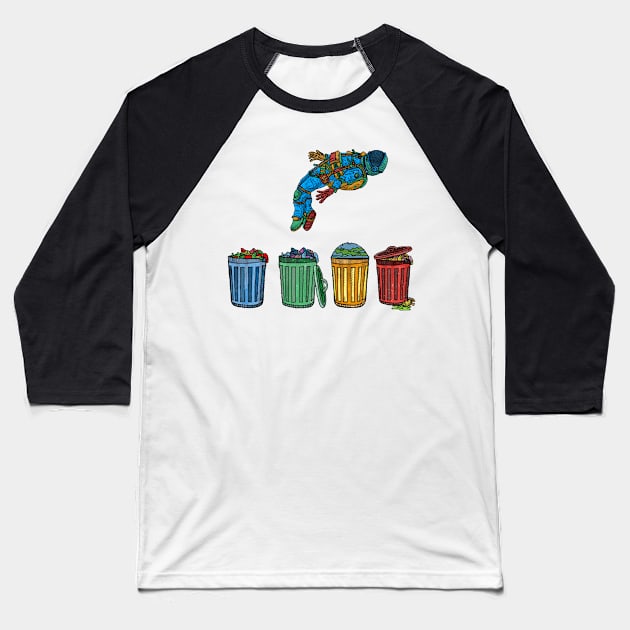 Space garbage Baseball T-Shirt by Muga Design